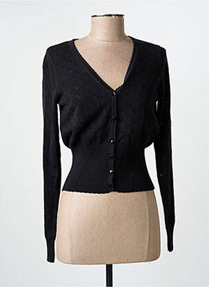 Gilet manches longues resserrée sur le bas noir KING LOUIE femme