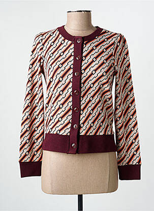 Gilet manches longues col rond violet KING LOUIE femme