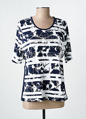 T-shirt imprimé fantaisie manches courtes bleu RABE femme
