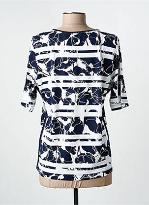 T-shirt imprimé fantaisie manches courtes bleu RABE femme