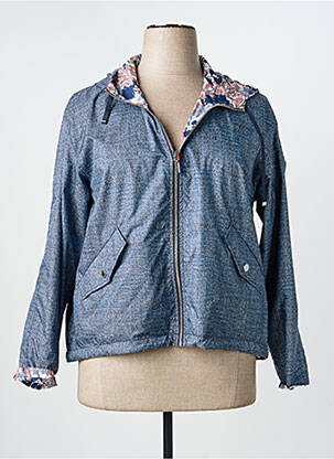 Coupe-vent manches longues a capuche bleu CONCEPT  K femme