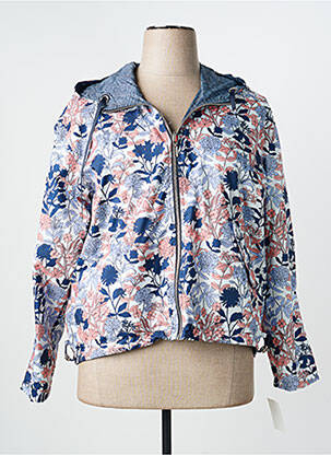 Coupe-vent manches longues a capuche bleu CONCEPT  K femme