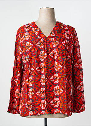 Blouse imprimé fantaisie manches longues rouge AGATHE & LOUISE femme