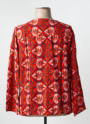 Blouse imprimé fantaisie manches longues rouge AGATHE & LOUISE femme
