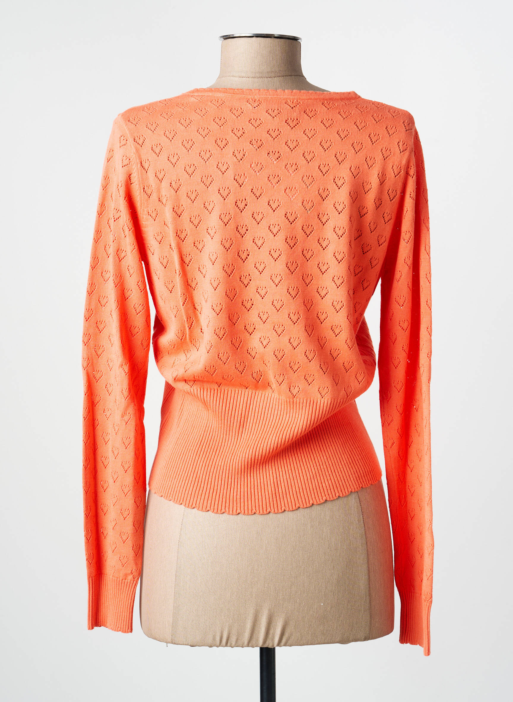 Gilet manches longues resserrée sur le bas orange KING LOUIE femme