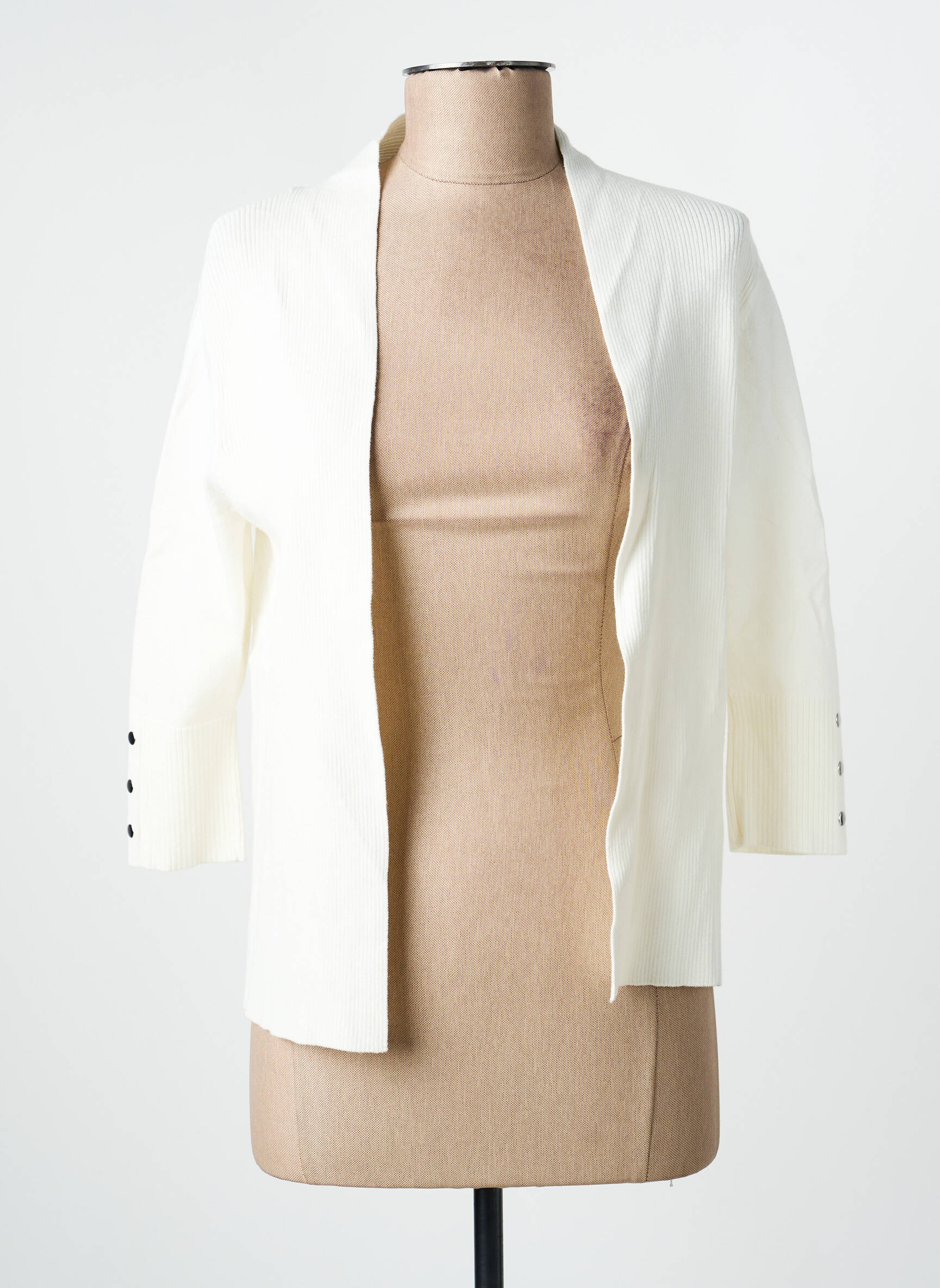 Gilet manches longues manches 3/4 blanc CONCEPT  K femme