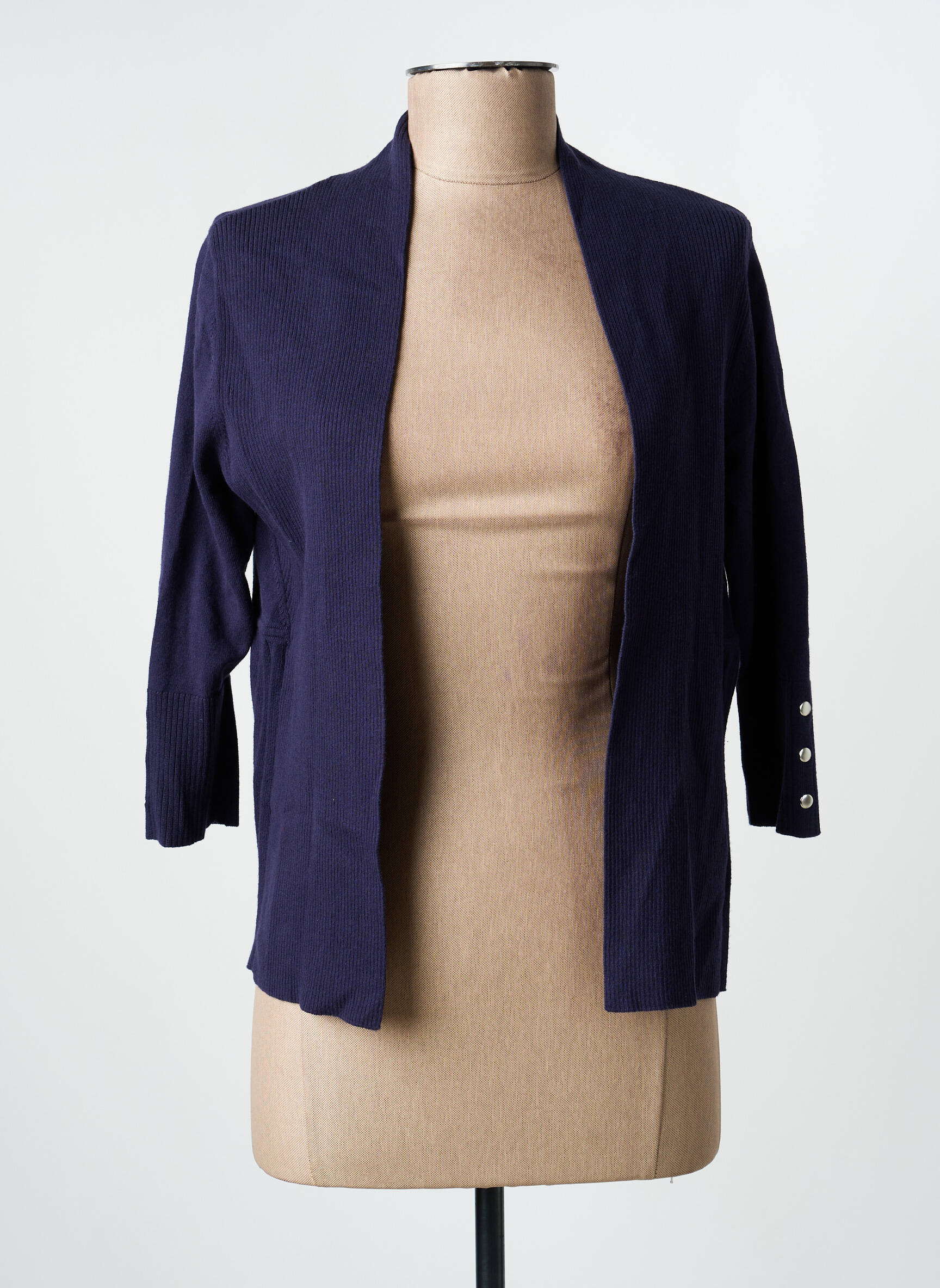 Gilet manches longues manches 3/4 bleu CONCEPT  K femme