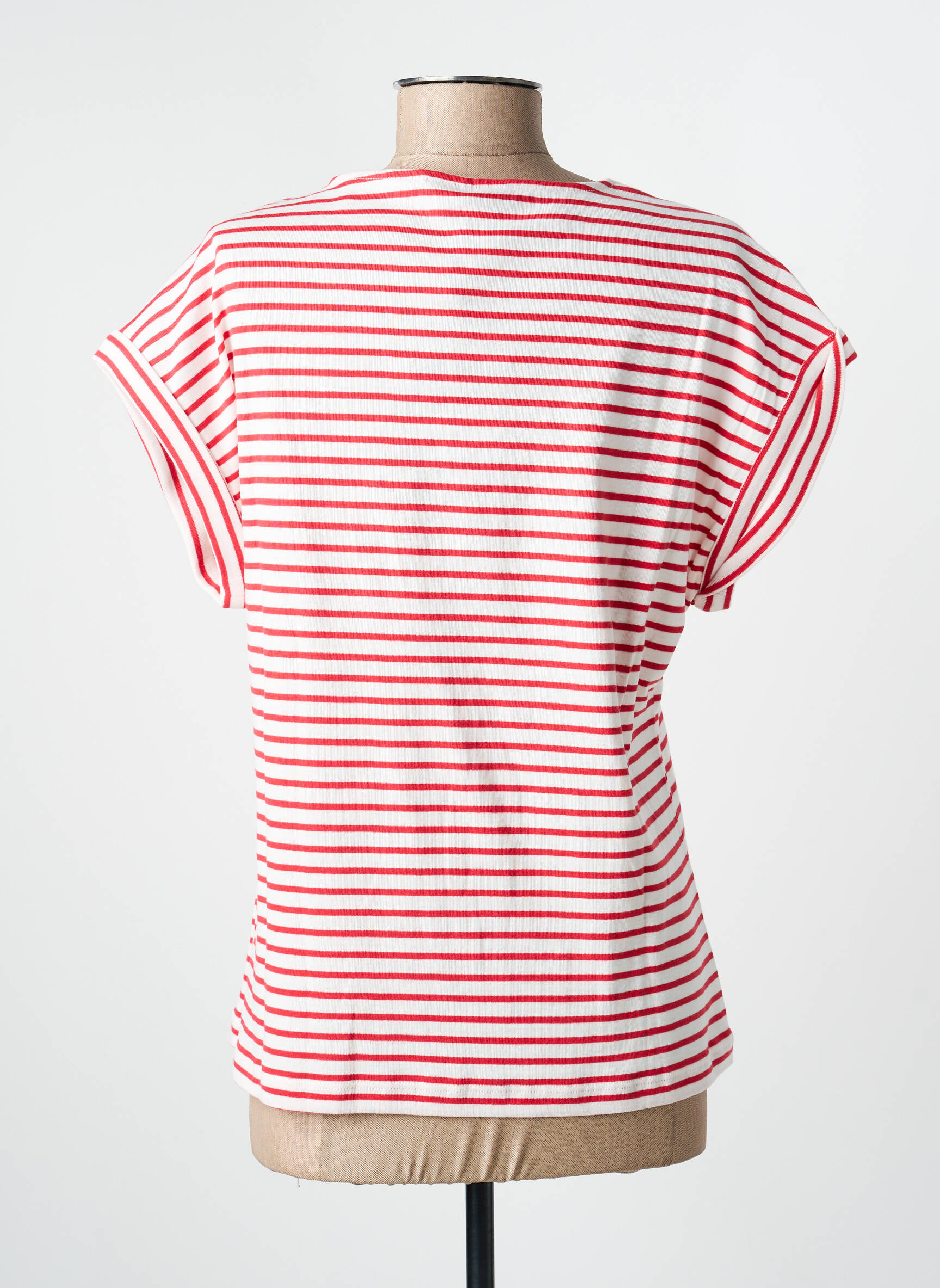 T-shirt imprimé fantaisie manches courtes rouge THALASSA femme