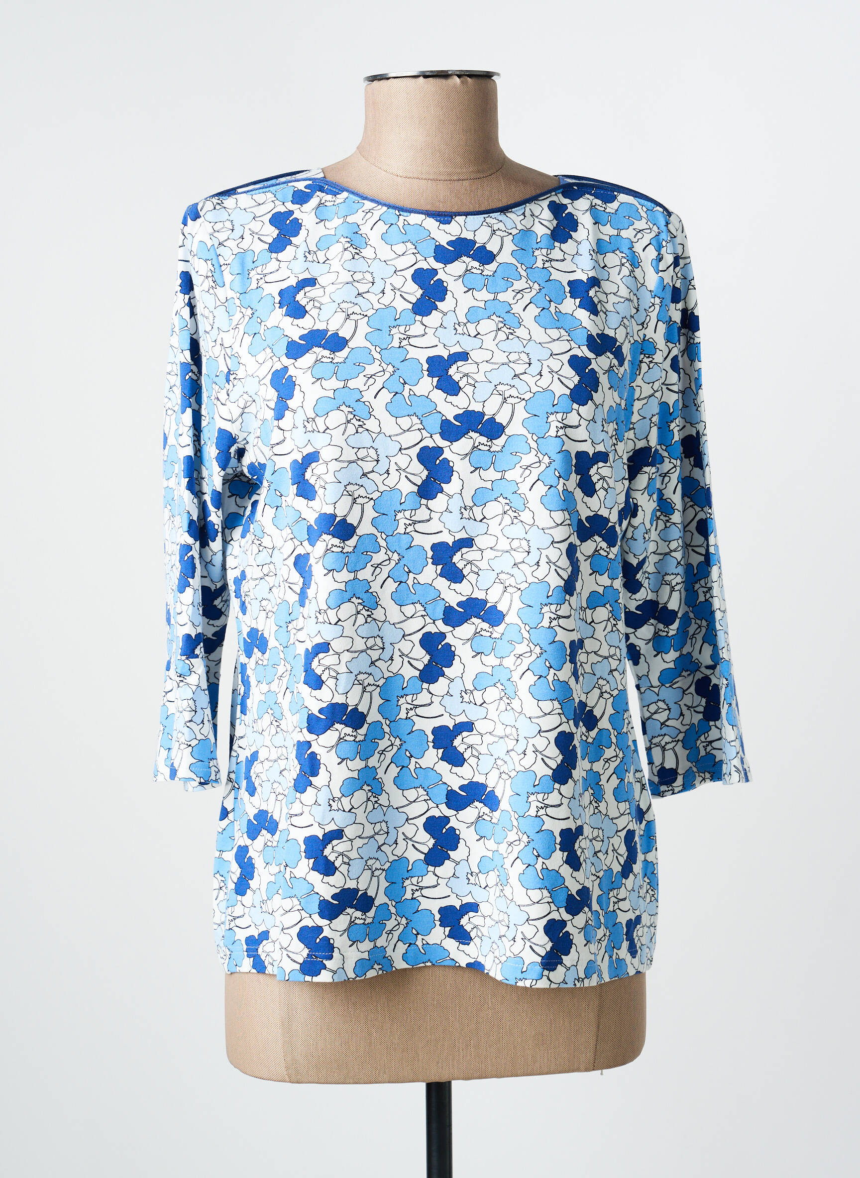 Top manches longues manches longues bleu BARBARA LEBEK femme