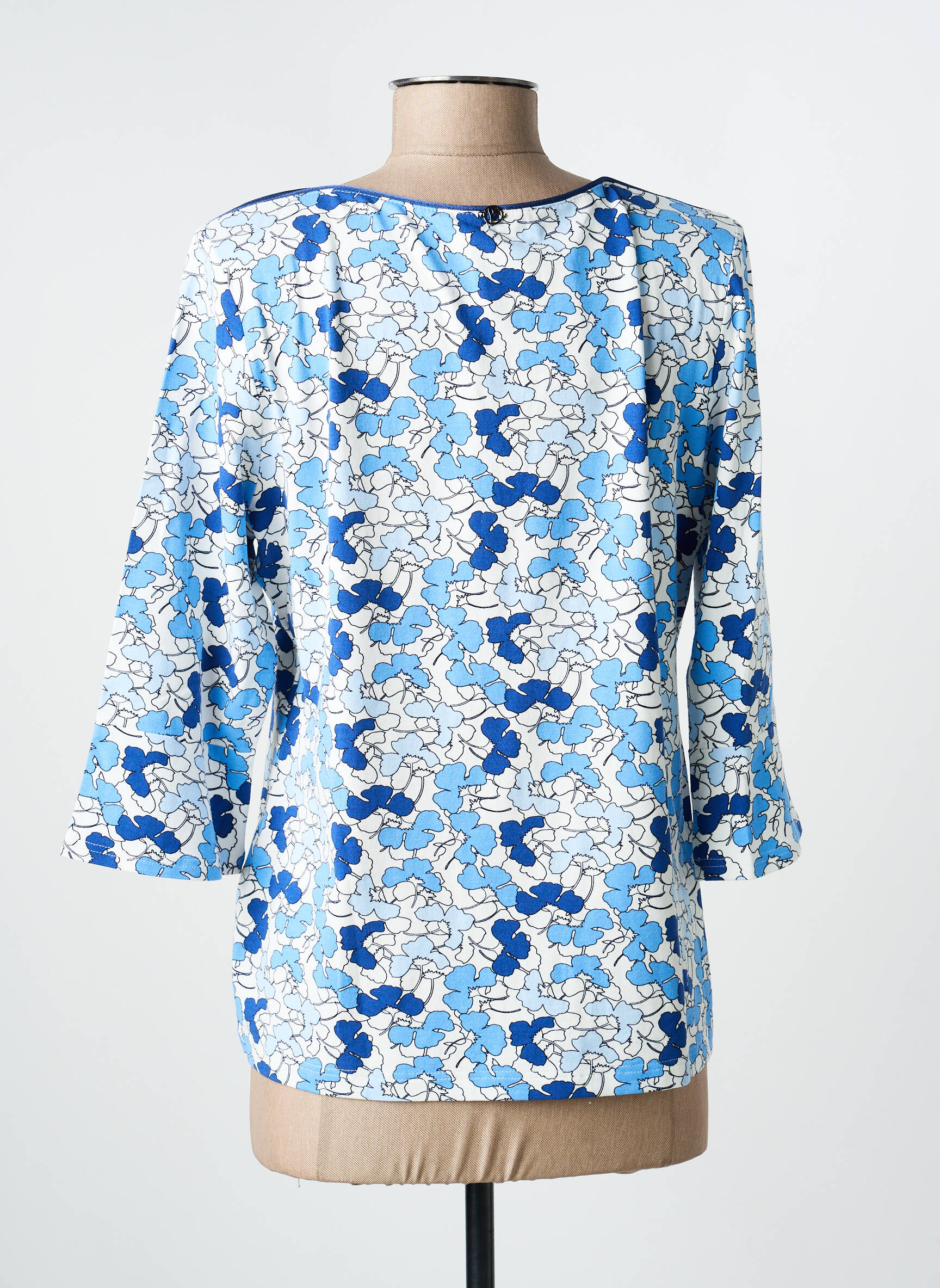 Top manches longues manches longues bleu BARBARA LEBEK femme
