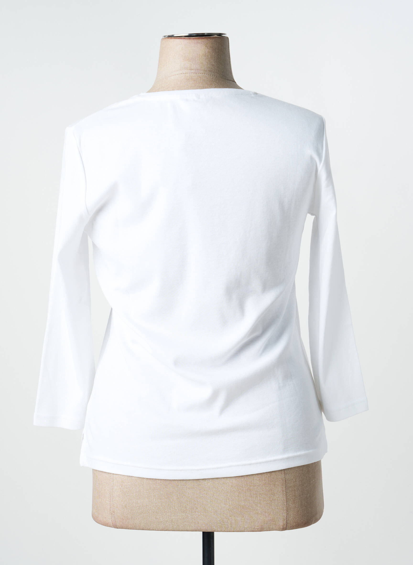 Top manches longues manches longues blanc THALASSA femme