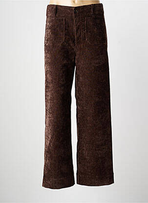 Pantalon flare stretch taille normale marron DERHY femme