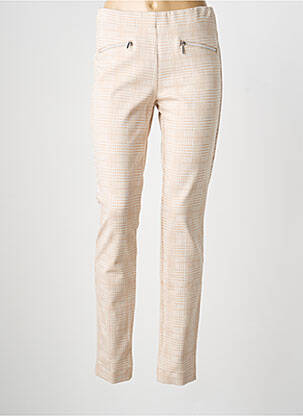 Pantalon slim taille élastique taille normale beige GARDEUR femme