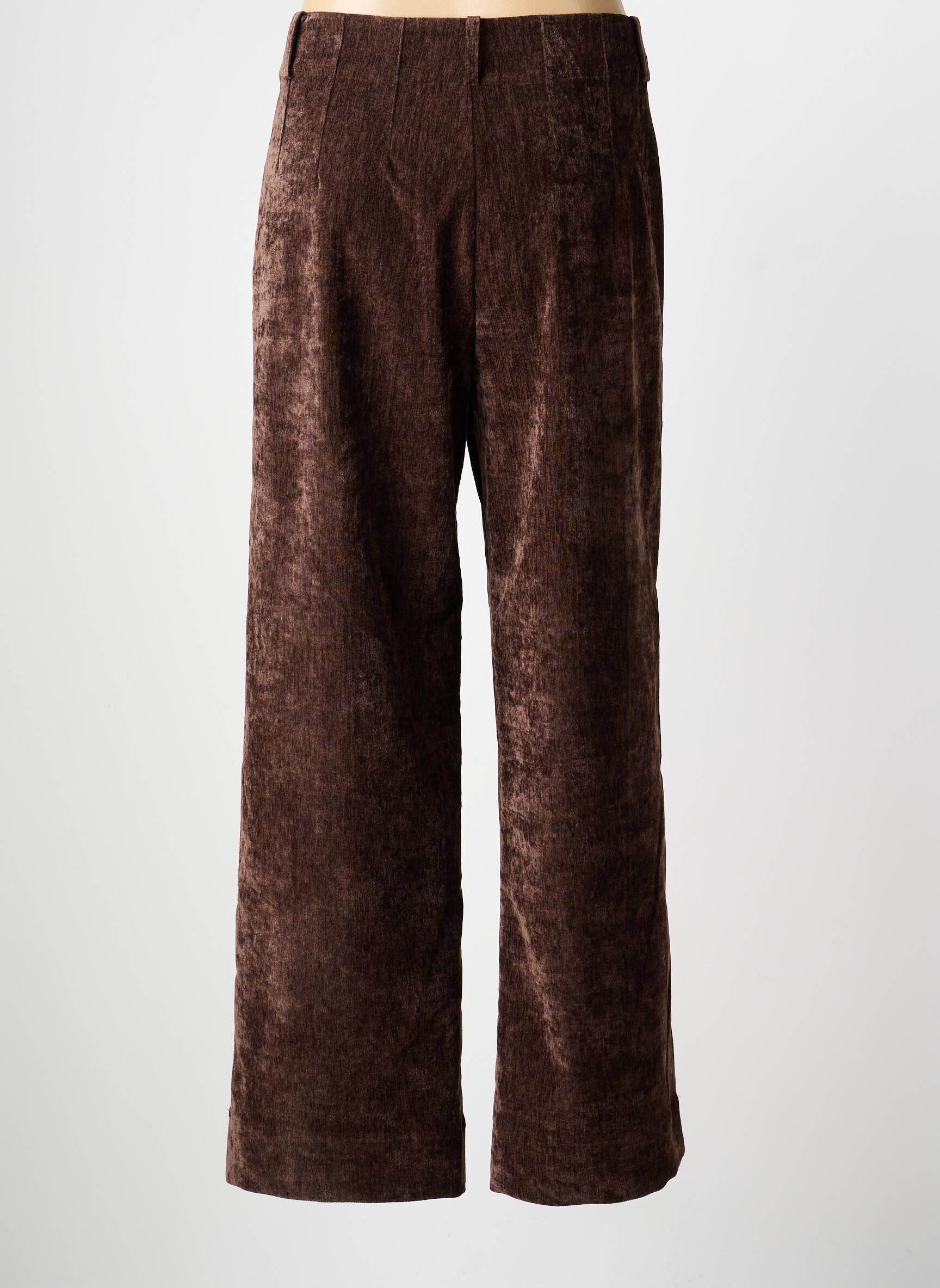 Pantalon flare stretch taille normale marron DERHY femme