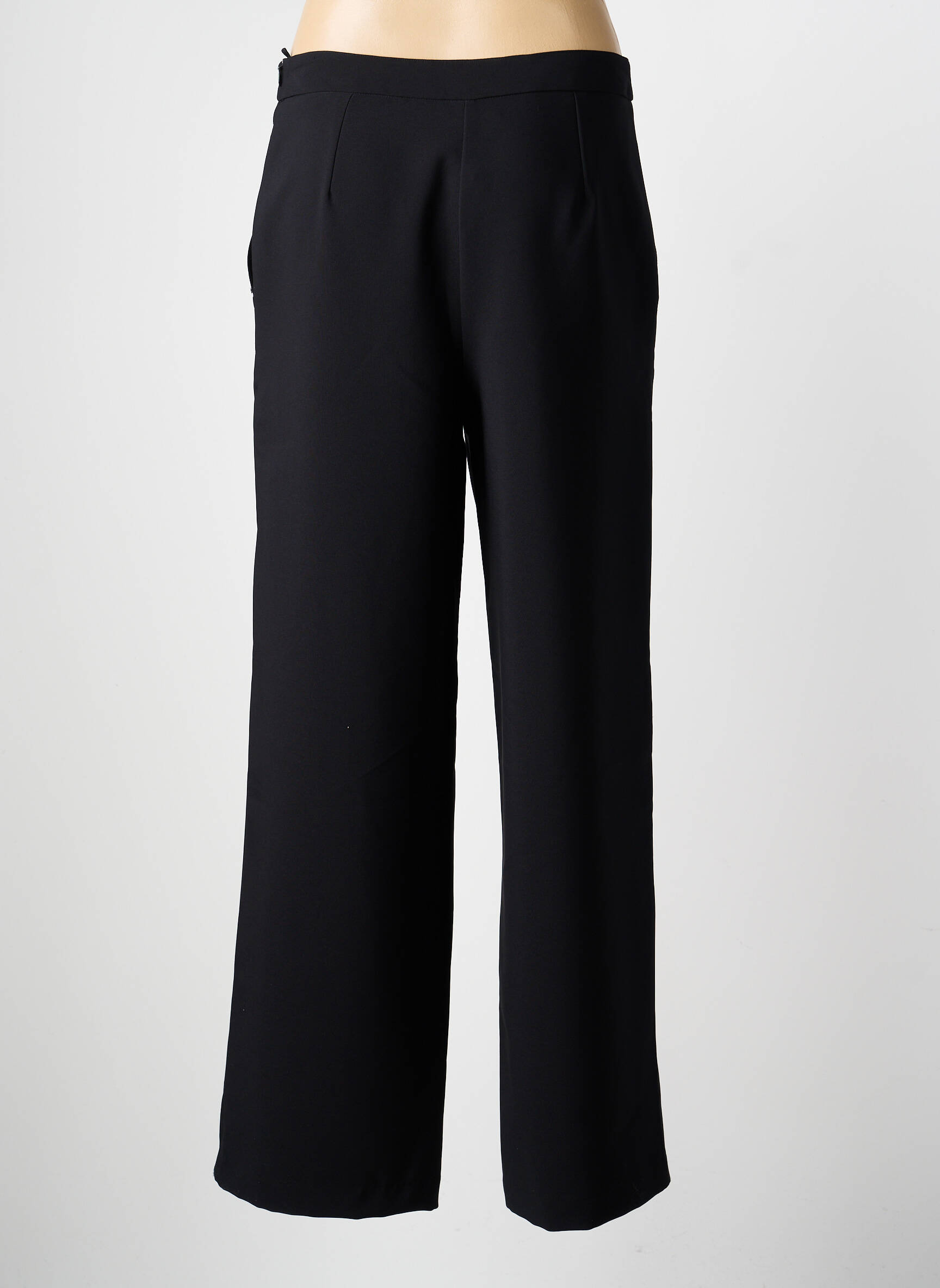 Pantalon large fermeture zip latéral taille normale noir GREGORY PAT femme