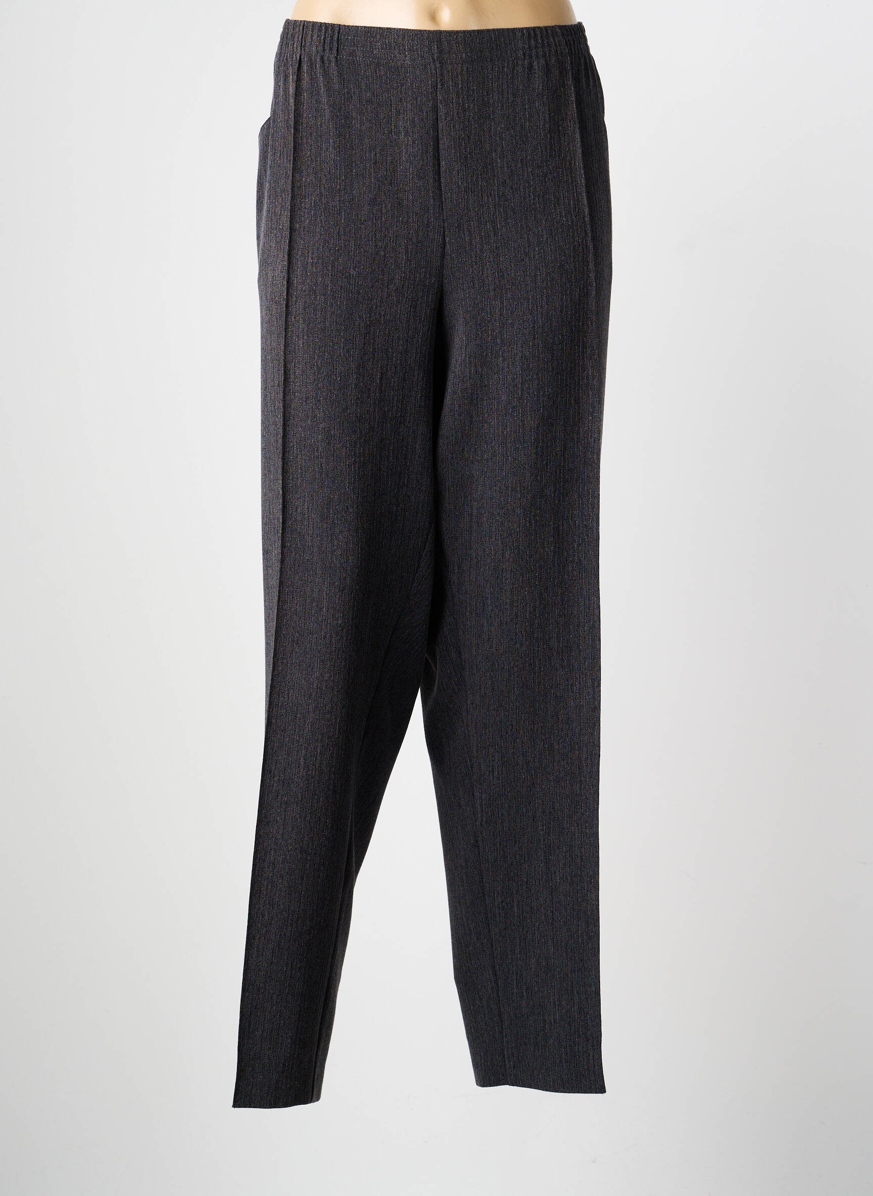 Pantalon droit taille élastique taille normale gris GRIFFON femme