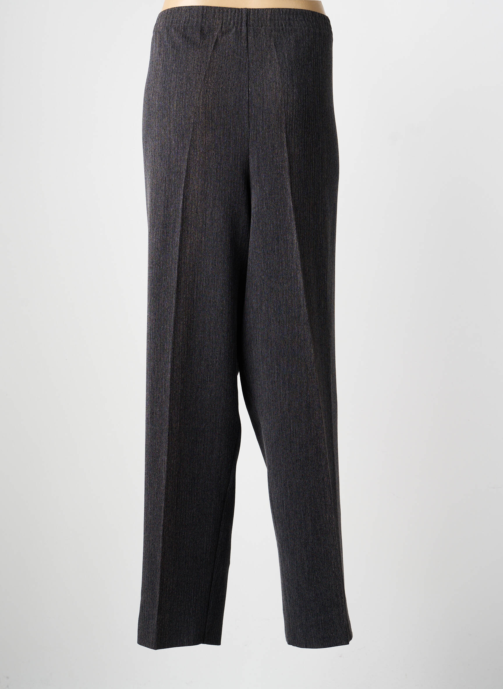 Pantalon droit taille élastique taille normale gris GRIFFON femme