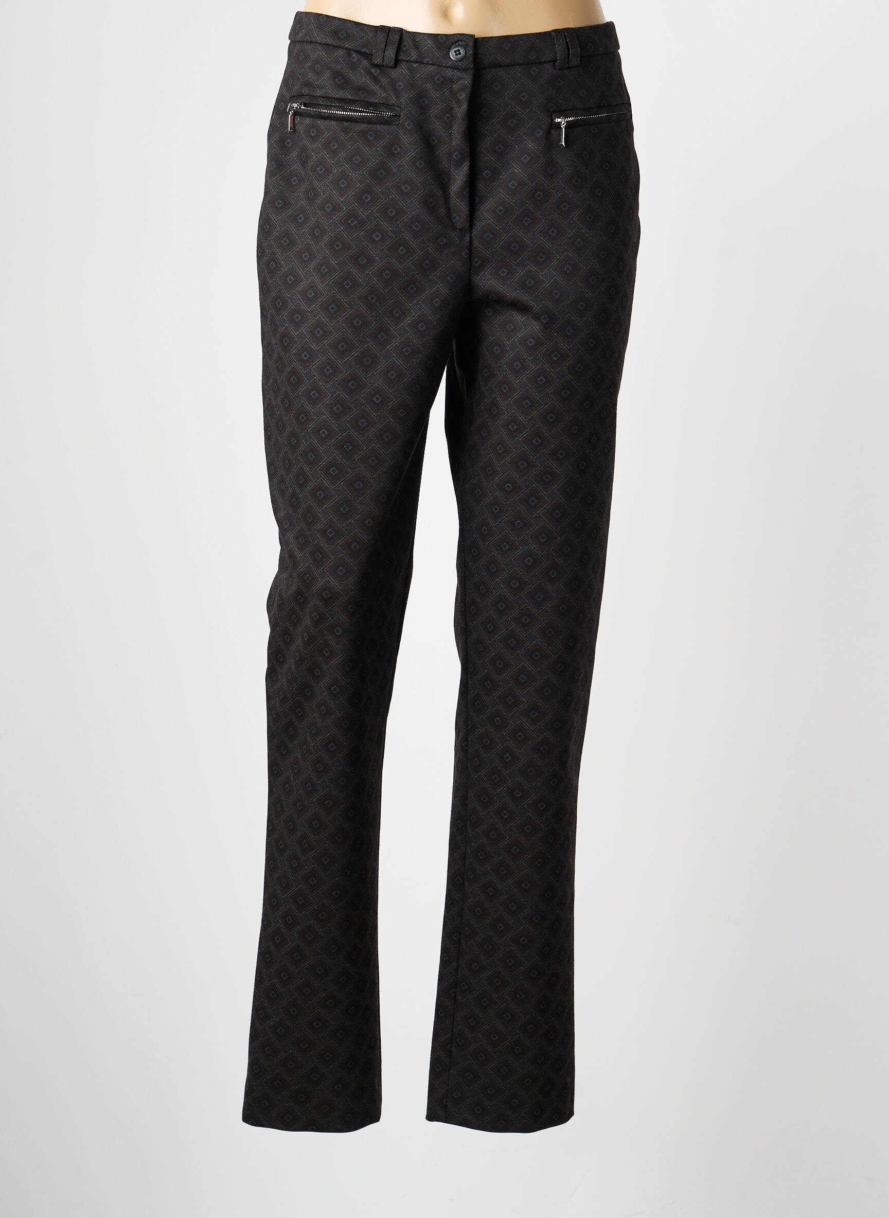 Pantalon slim taille élastique taille normale noir GUY DUBOUIS femme