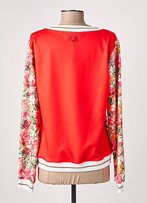 Sweat-shirt stretch manches longues orange PAUL BRIAL femme