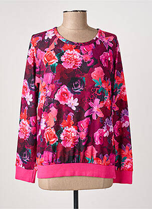 Sweat-shirt stretch manches longues rose PAUL BRIAL femme