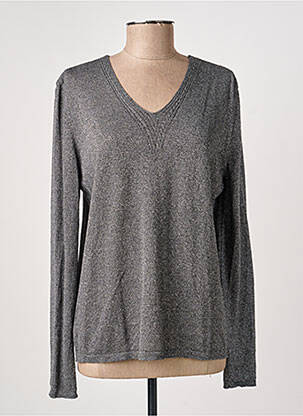 Top manches longues manches longues argent I.ODENA femme