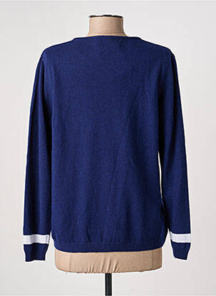 Pull coupe cintrée manches longues bleu I.ODENA femme
