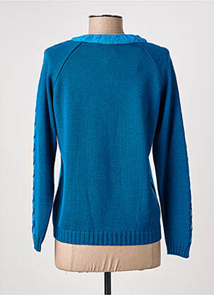 Pull stretch manches longues bleu I.ODENA femme