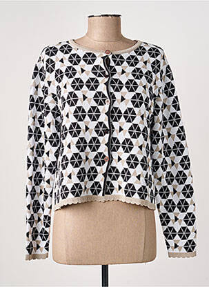Gilet manches longues col rond noir AGATHE & LOUISE femme