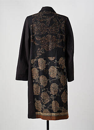 Manteau long coupe cintrée sans capuche noir GREGORY PAT femme