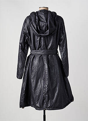 Imperméable finition intérieure doublure satiné a capuche noir AGATHE & LOUISE femme