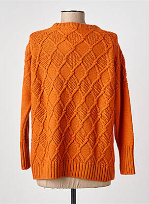 Pull resserrée sur le bas manches longues orange I.ODENA femme