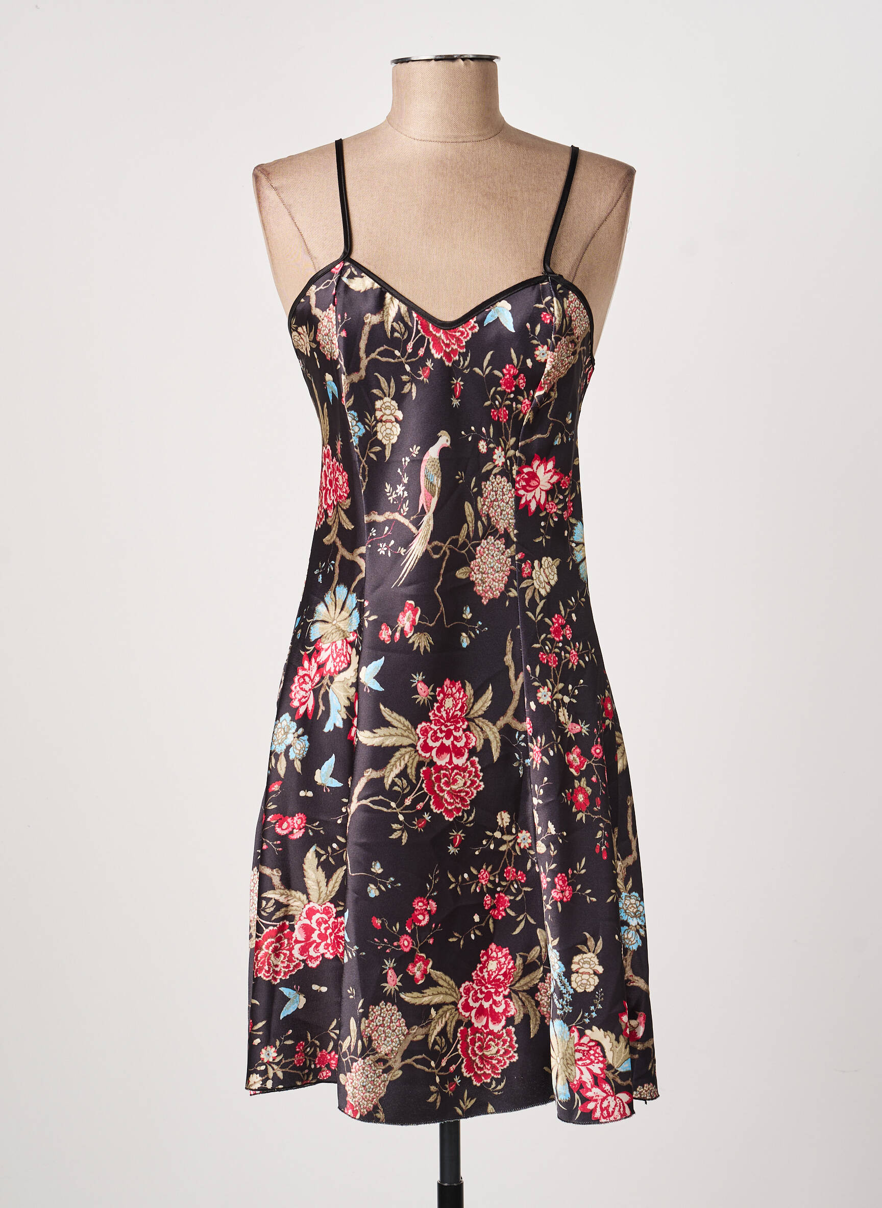 Nuisette/combinette tissage satiné noir BELLE DE JOUR femme