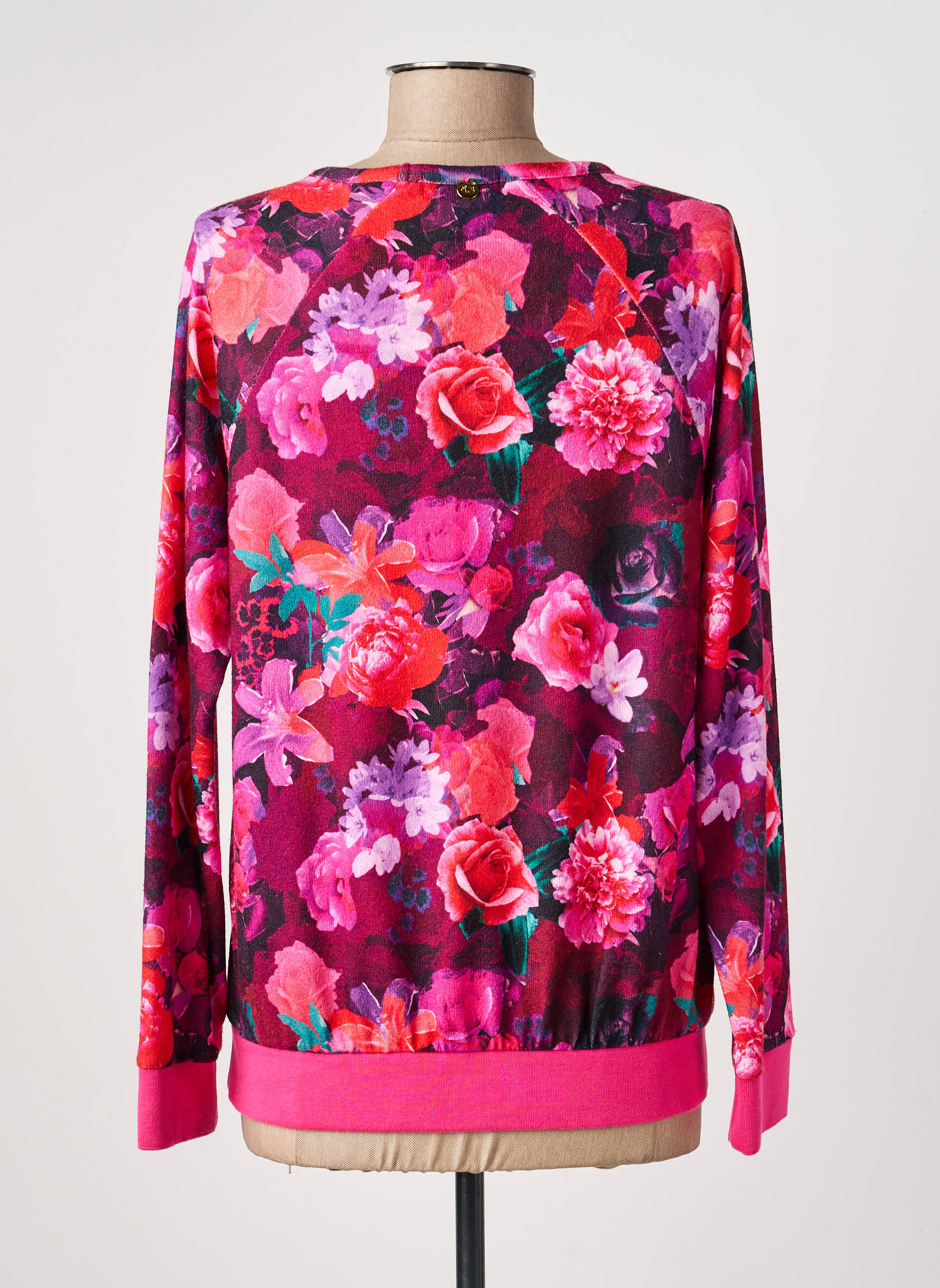Sweat-shirt stretch manches longues rose PAUL BRIAL femme