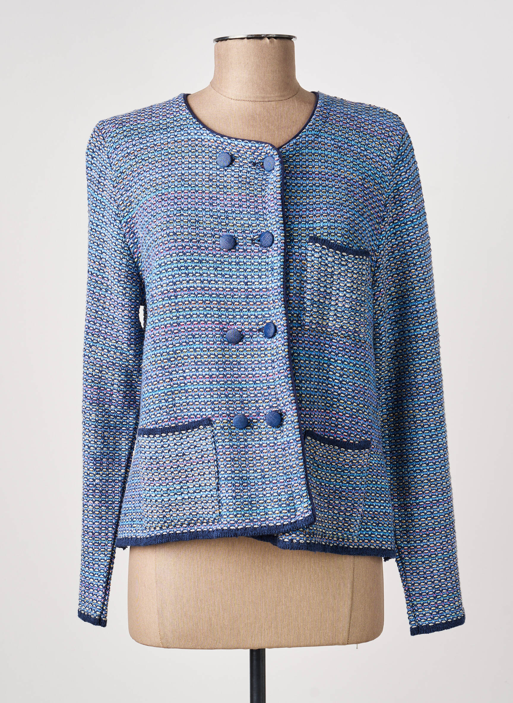 Veste chic poches bleu GRIFFON femme