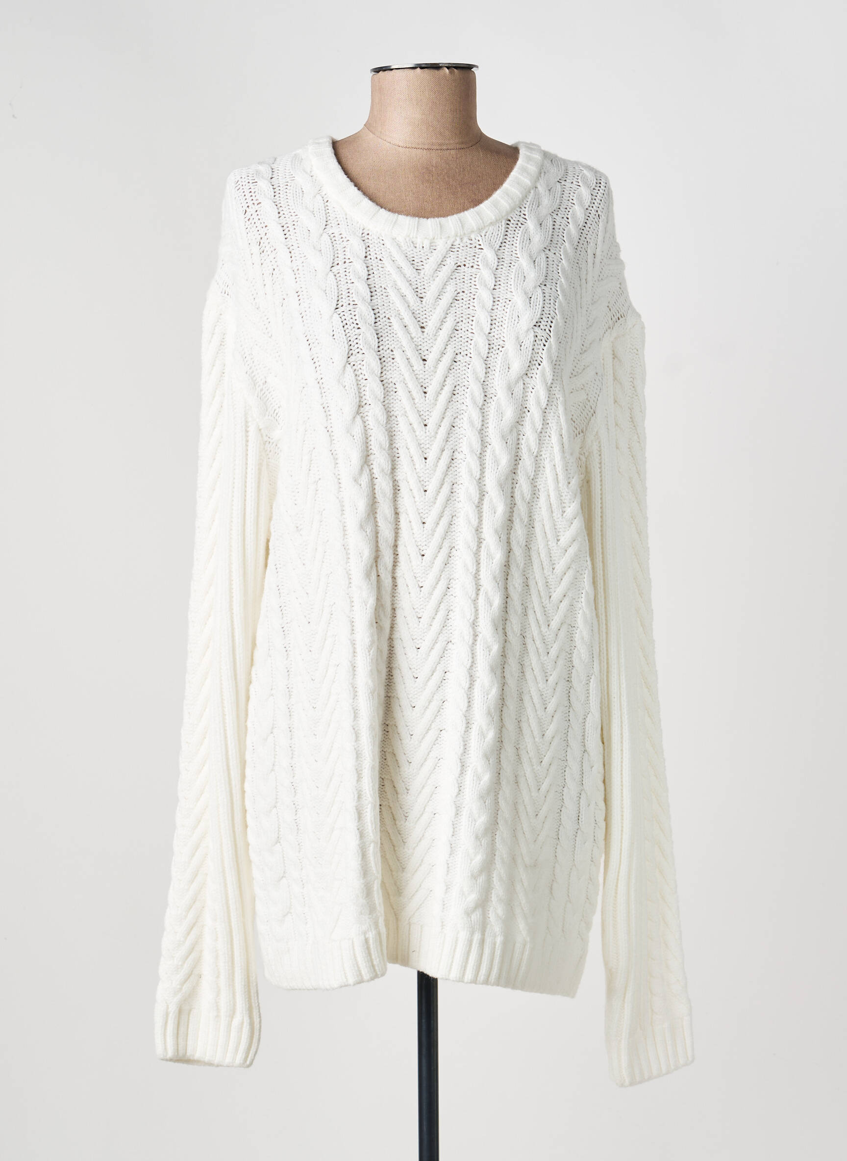 Pull resserrée sur le bas manches longues beige LEE COOPER femme