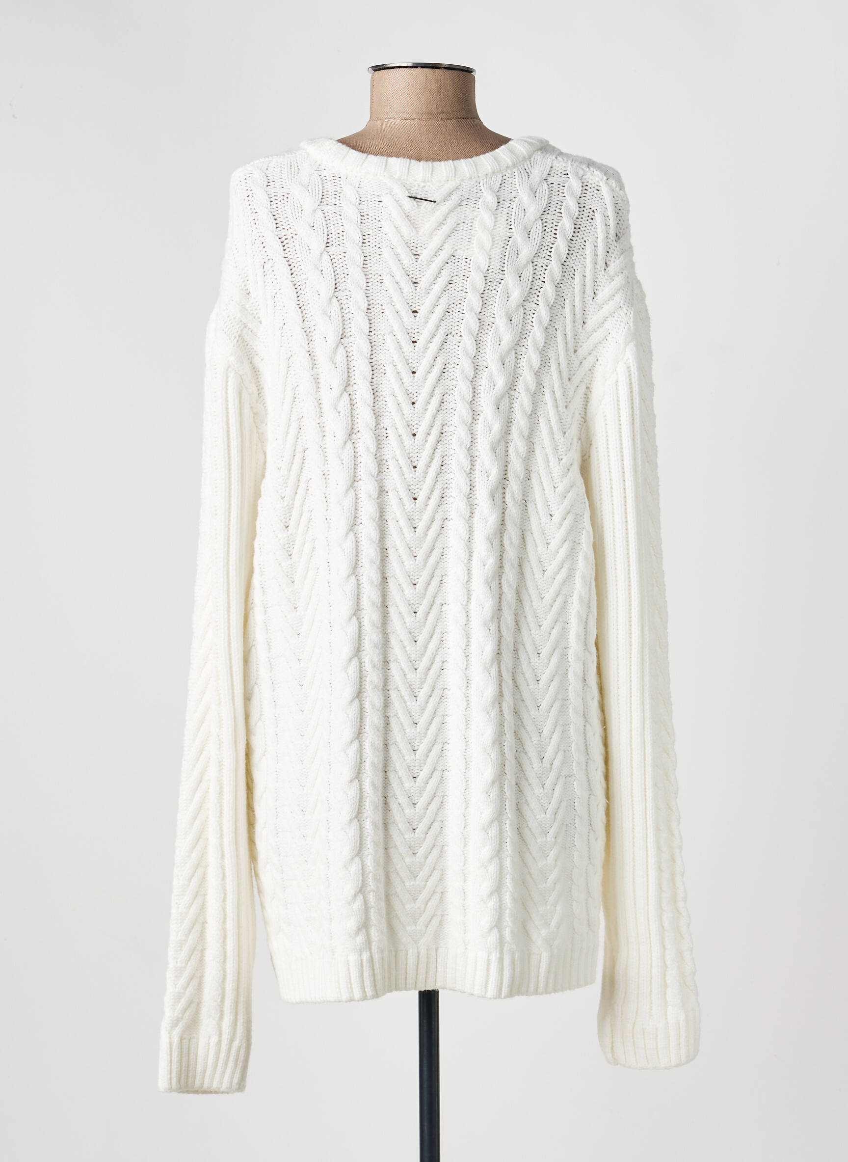 Pull resserrée sur le bas manches longues beige LEE COOPER femme