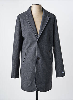 Manteau long manches longues sans capuche gris LEE COOPER homme