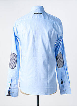 Chemise manches longues coupe cintrée bleu BLACK WELLIS homme