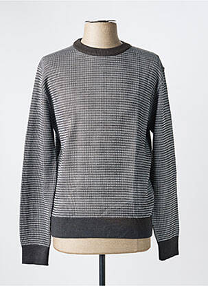 Pull col rond manches longues vert I.ODENA homme