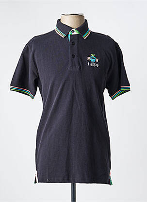 Polo coupe droite manches courtes noir BLACK WELLIS homme