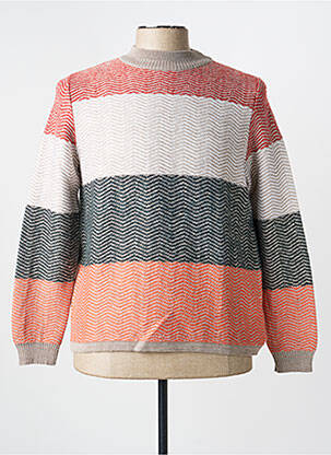 Pull col rond manches longues rouge I.ODENA homme