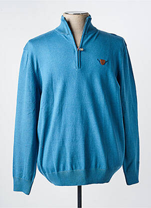 Pull manches longues manches longues bleu BLACK WELLIS homme