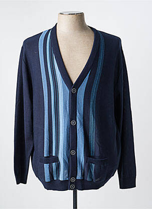 Gilet manches longues col v bleu LOUIS VICTOR homme