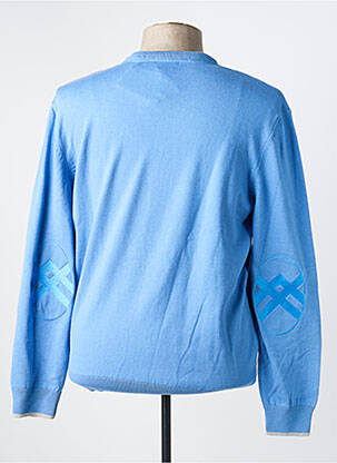 Pull col v manches longues bleu BLACK WELLIS homme
