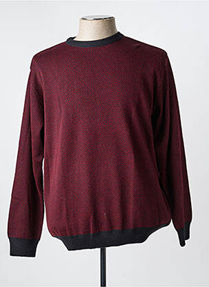 Pull col rond manches longues rouge I.ODENA homme