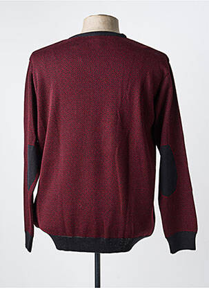 Pull col rond manches longues rouge I.ODENA homme