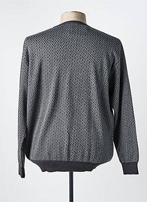 Pull col rond manches longues noir I.ODENA homme