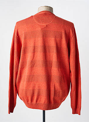 Pull col rond manches longues orange FYNCH-HATTON homme