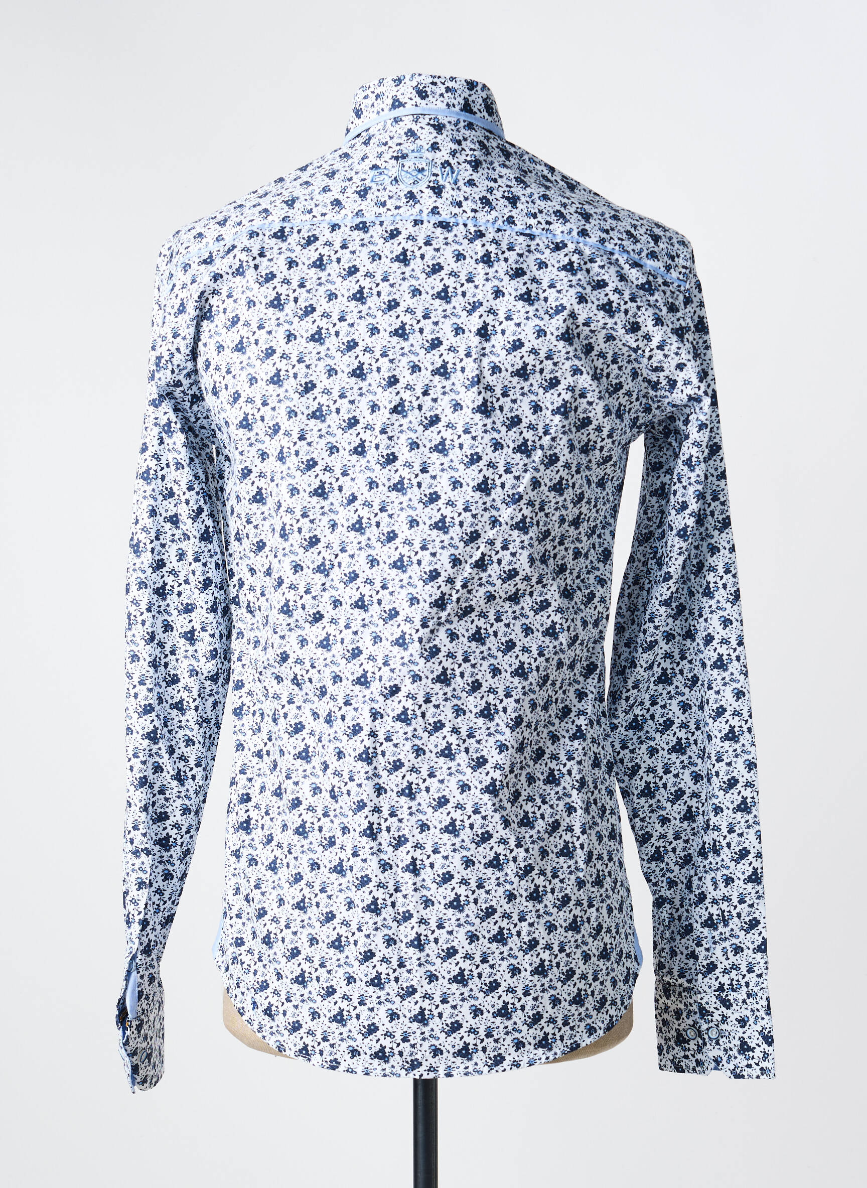 Chemise manches longues imprimé fantaisie blanc BLACK WELLIS homme
