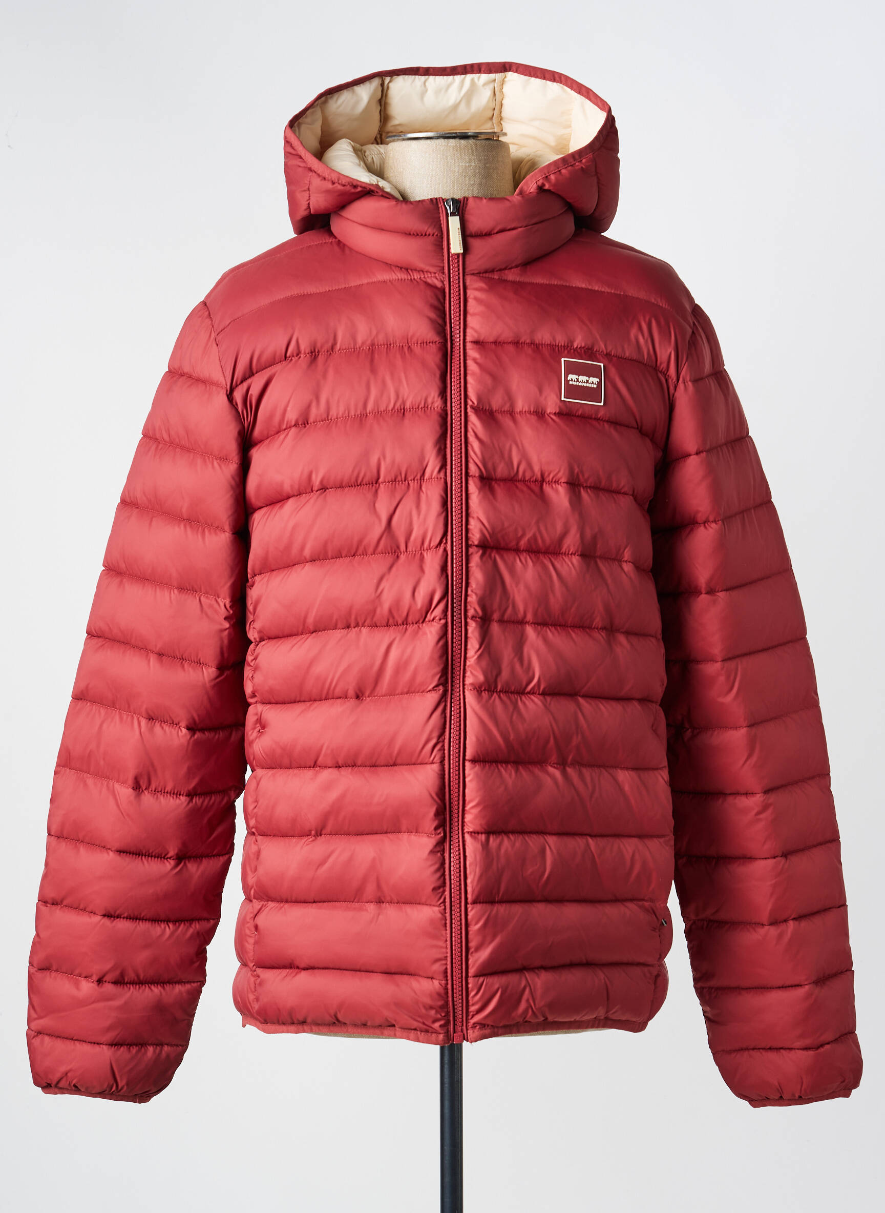 Doudoune manches longues a capuche rouge MISE AU GREEN homme